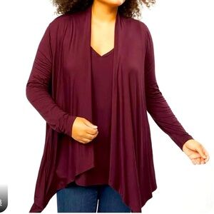 NWT Lane Bryant cardigan long, light weight, open front size 26/28 blue